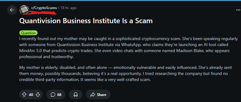 Quantvision Business Institute review